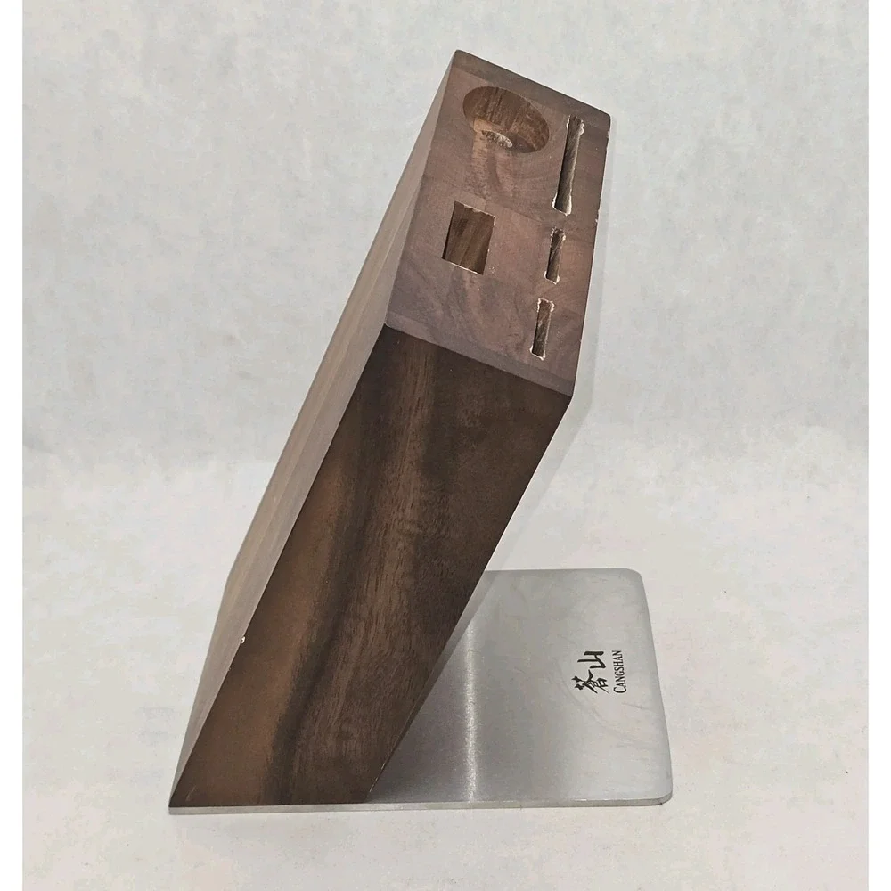 New Cangshan KITA Series Hua Modern Wood Knife Block ONLY